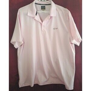 Greg Norman Mens Size XL Polo Shirt Golf Shirt Pink w/Collar Tasso Elba 5 Iron
